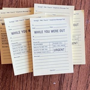 Lot of While You Were Out Post it Notes